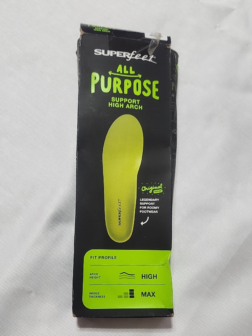 Superfeet Green Insoles, Professional -Grade High Arch Support.